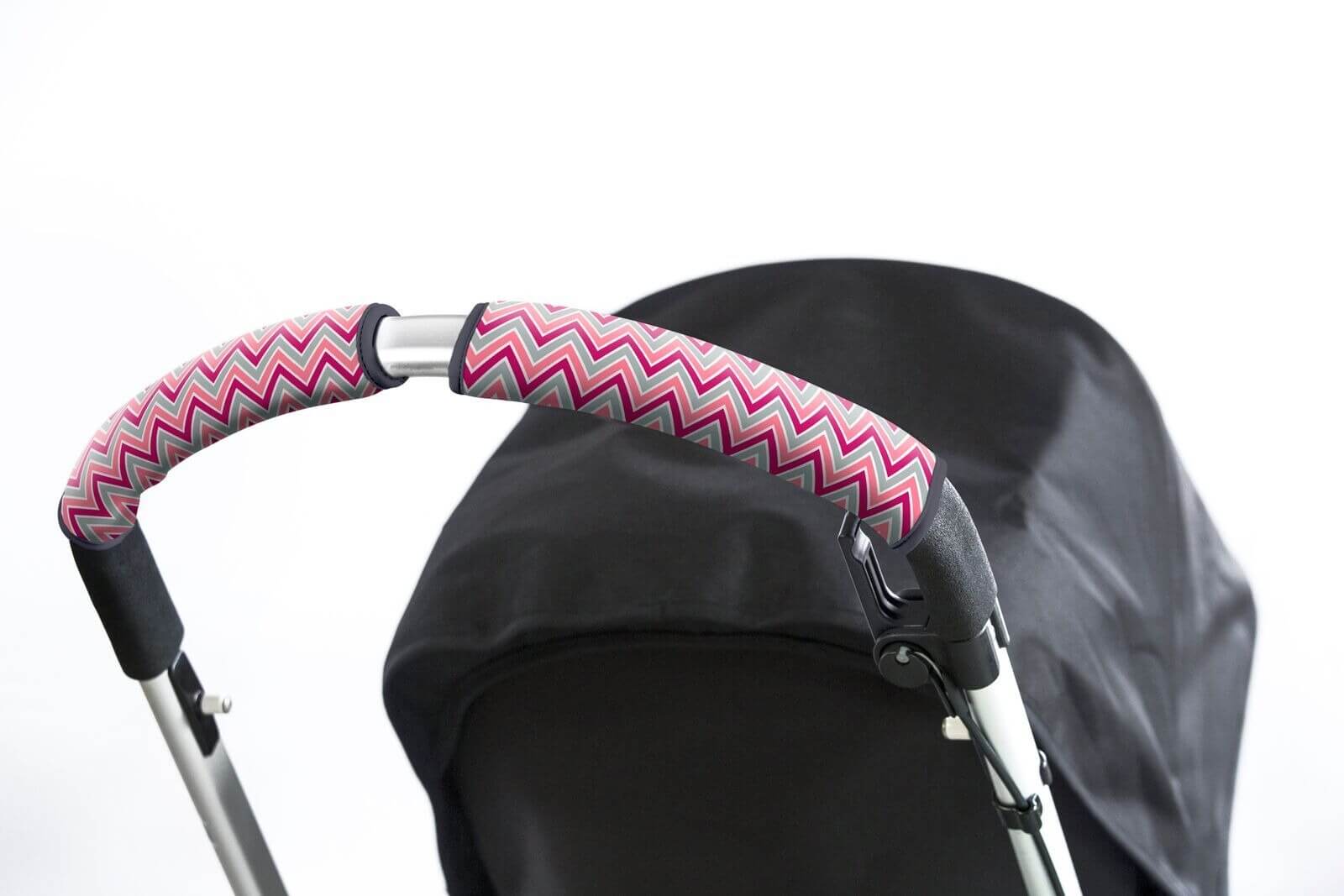 זוג ריפודית Citygrips ארוכה לעגלת תינוק (ידית שלמה) זיג זג ורוד