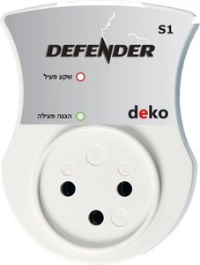 מגן ברקים נחשולי מתח DEKO Defender S1 – לבן דגם DSPR001100W