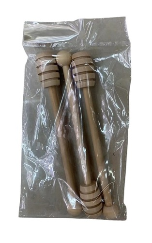 כף עץ ספירל לדבש שלישיה