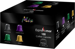 מארז מיקס 4 טעמים קפסולות Espresso Mor 100