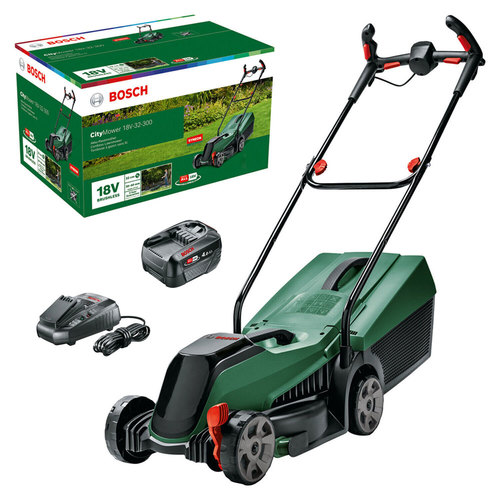 מכסחת דשא נטענת Bosch City Mower 18V +סוללה 4ah  + מטען