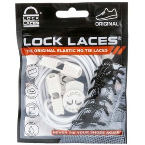 Locklaces - White Solid - שרוכי גומי
