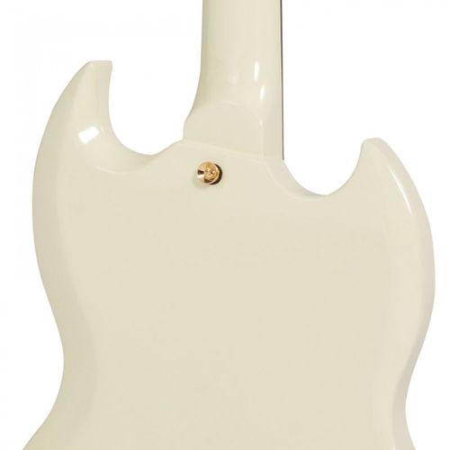 זוית נוספת Vintage VS6 Reissued Electric Guitar ~ Left Hand Vintage White/Gold Hardware