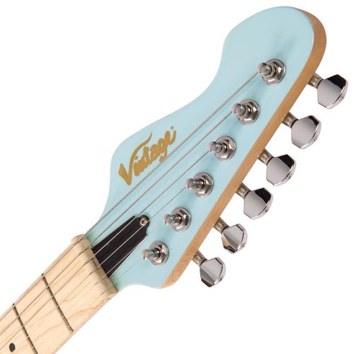 זוית נוספת Vintage V6M24 ReIssued Electric Guitar ~ Laguna Blue