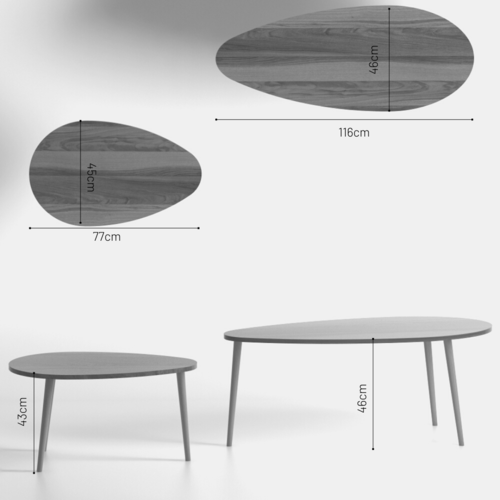 זוג שולחנות סלון דגם ליאם