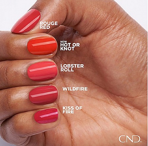 Shellac Hot or Knot - ג'ל היפואלרגני בצבע אדום כתום עז אטום