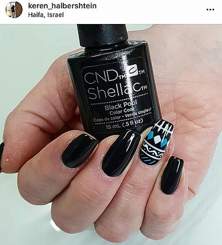 Shellac Black Pool - ג'ל היפואלרגני בצבע שחור פחם אטום
