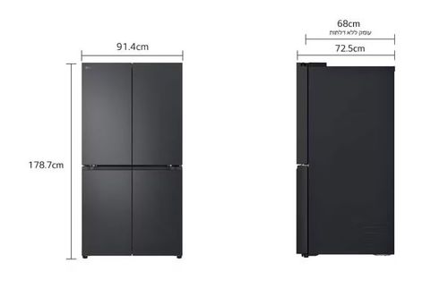 מקרר 4 דלתות 665 ליטר LG אל ג`י דגם GR-728B