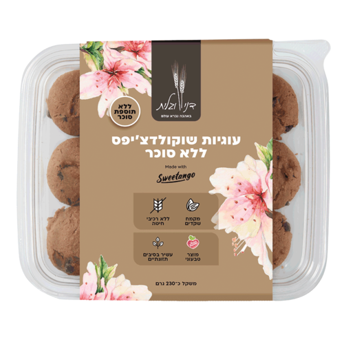 עוגיות שוקולד צ'יפס מקמח שקדים ללא סוכר - דני וגלית 