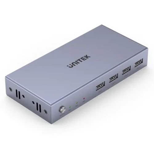 קופסת מיתוג 2 ערוצים כולל סוויטש 4 פורטים USB2.0 Unitek יוניטק