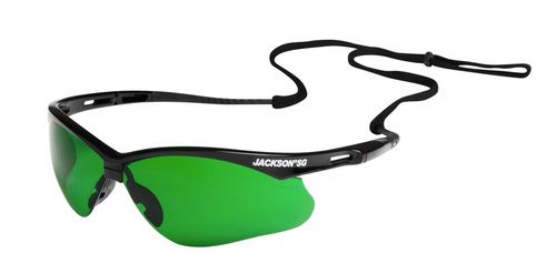 JACKSON IR5.0 GREEN - משקפי מגן לחיתוך והלחמה עדשות מוגנות UV ושריטות - צבע ירוק