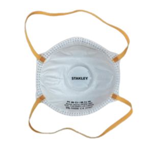 STANLEY FFP2V - נשמית חד פעמית להגנה מאבק, חלקיקים וגזים תקן EN149- מארז 10 יחידות