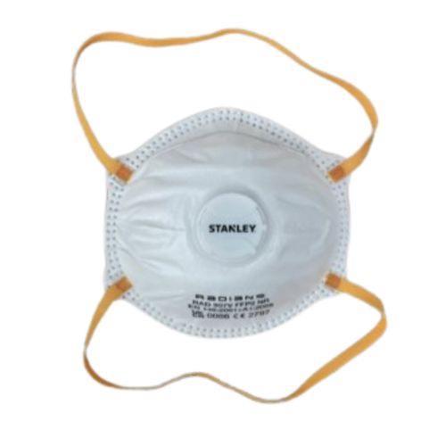 STANLEY FFP2V - נשמית חד פעמית להגנה מאבק, חלקיקים וגזים תקן EN149- מארז 10 יחידות