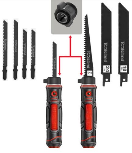 מסור יד רב תכליתי כולל 7 מסוריות ג'יגסו וחרב