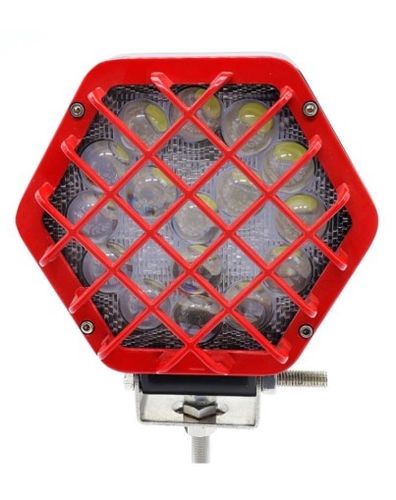 פנס עבודה 16 לדים 48W - 10-36V כולל רשת הגנה