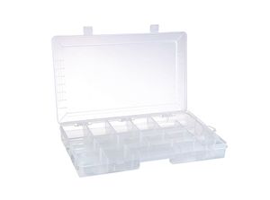 ארגונית פלסטיק שקופה 36x23.5x5 ס"מ עד 24 תאים