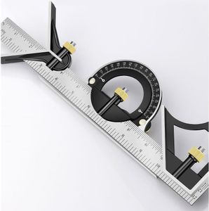 סרגל 300 מ"מ - זוית, נגרות/מסגרות + זווית 360°