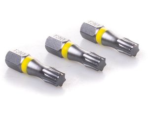 מארז 3 ביטים T30 מקצועיים 25 מ"מ S2 Torsion
