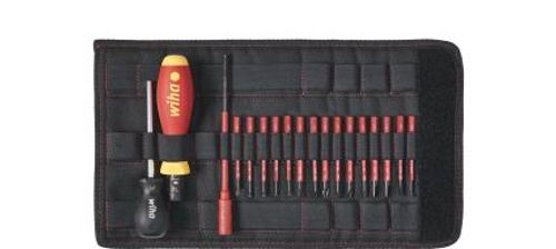 WIHA 36791 - מברג מומנט מקצועי לחשמלאים TorqueVario-S 0.8-5.0Nm ראשים מתחלפים 19 חלקים כולל נרתיק בד