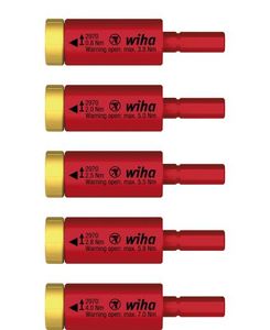 WIHA 41479 - סט 5 ביטים מתאמי מומנט easyTorque 0.8-4.0Nm למברגים עם ראשים מתחלפים