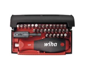 WIHA 34686 - סט ביטים 32 חלקים כולל ידית מברג ומחזיק ביטים