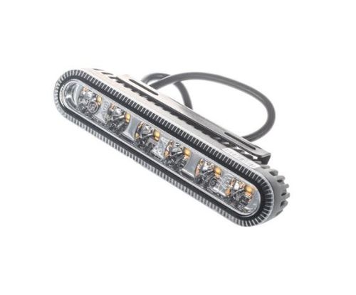 פנס עבודה 6 לדים 12-24V צהוב מהבהב - 18W