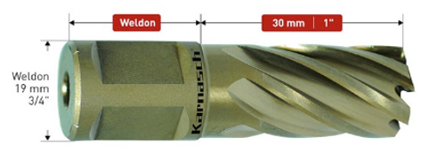 KARNASCH - מקדח חלול HSS-XE למקדחה מגנטית קוטר 44 מ