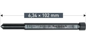 KARNASCH - פין חליצה 6.34x102 מ"מ למקדח חלול HSS-XE עומק 55 מ"מ (2 יח