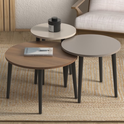 שלישיית שולחנות סלון דגם רוני