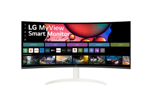 מסך מחשב LG MyView Smart 34” 21:9 Curved WQHD 34SR65QC-W + שלט מג'יק במתנה!