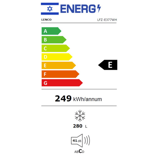 מקפיא No Frost LENCO לנקו LFZ-E377WH