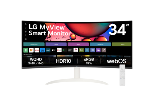 מסך מחשב LG Curved Smart Monitor 34SR65QC-W