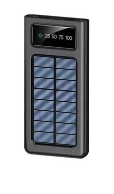 מטען נייד סולארי כולל כבלים מובנים ופנס GPLUS 10000mAh