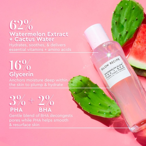 טונר גלוו רסיפי Watermelon Glow PHA+BHA Pore-Tight Toner 150ml