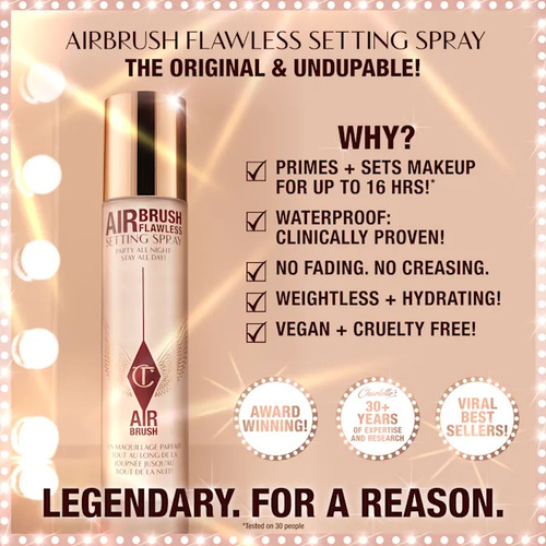 Charlotte Tilbury Airbrush Flawless Waterproof Setting Spray 100ml פיקסר שרלוט