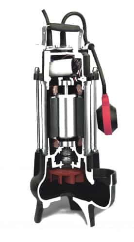 משאבה טבולה 1100W  לביוב וחומרים קשים 
