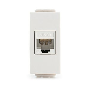  שקע מחשב לא מסוכך RJ45 CAT6A UTP, לבן 1M ניסקו סוויץ