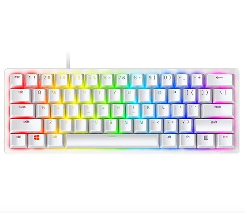 מקלדת גיימינג מכנית חוטית Razer Huntsman Mini Red Switchs - צבע לבן