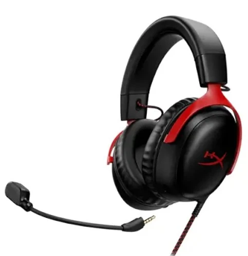 אוזניות גיימינג חוטיות HyperX Cloud III USB 7.1 - אדום
