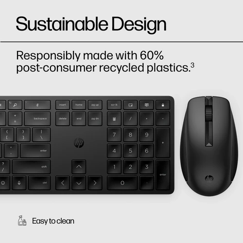 סט מקלדת ועכבר אלחוטי HP 650 WRLS Combo - שחור