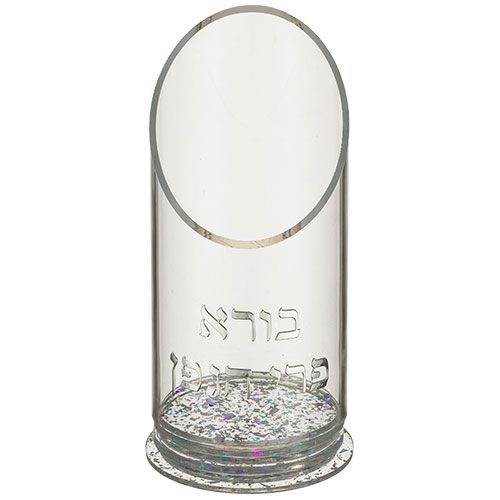 מעמד לבקבוק יין מפרספקס עם אותיות בולטות כסף