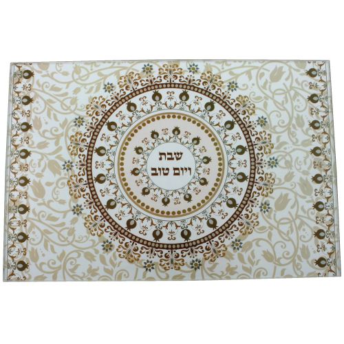 מגש חלה זכוכית עבה בלתי שבירה חום