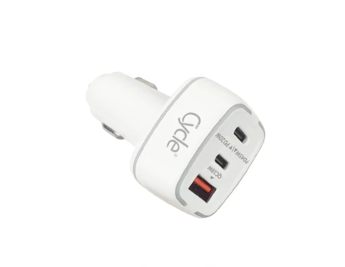 מטען לטלפון לרכב QC PD 65W טעינה מהירה עם 2 יציאות USB-C ויציאת USB-A מבית CYCLE 