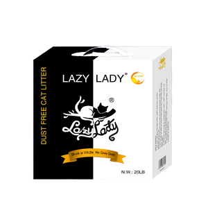 חדש! חול לחתולים בקרטון לייזי ליידי 9.1 ק"ג LAZY LADY Cat Litter