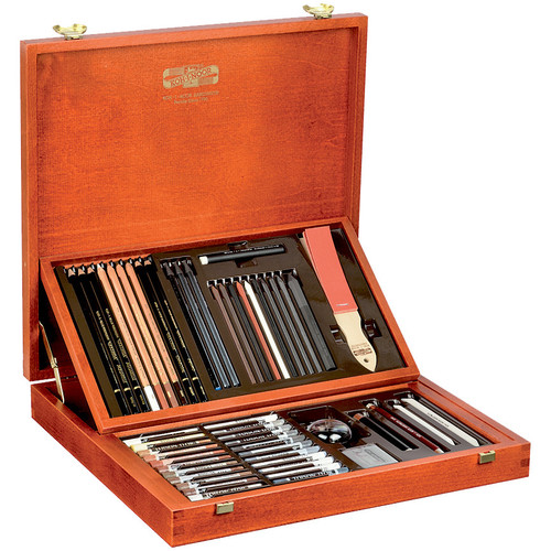 ערכת רישום יקרתית בקופסת עץ  8896 DRAWING SET -LARGE 
