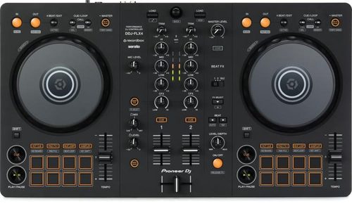 קונטרולר 2 ערוצים לתוכנות rekordbox dj ו-PIONEER DDJ-FLX4 Serato DJ Lite
