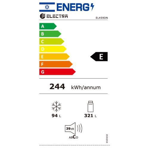 מקרר מקפיא עליון אלקטרה ELECTRA EL459DN נירוסטה מושחרת - אחריות אלקטרה יבואן רשמי
