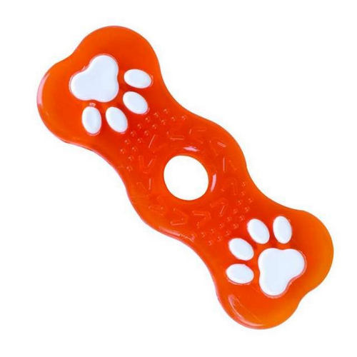 אמ פטס M-Pets צעצוע לעיסה לכלב עצם כתומה בטעם בייקון לארג'