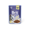 פאוץ' בריט דליקט לחתול בקר בג'לי 85 גרם Brit