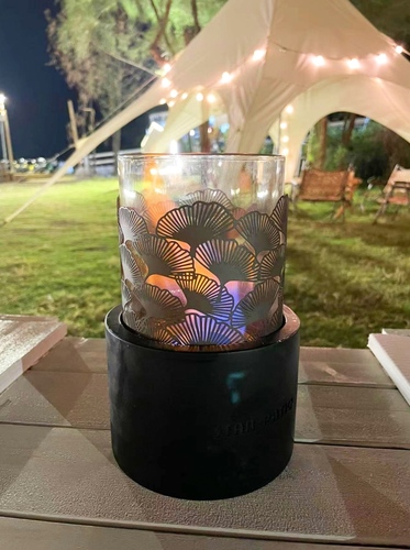קערית אש שולחנית אתנול עגולה 17x15 ס